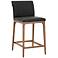 Essentials for Living Alex 26" Sable Leather and Walnut Counter Stool
