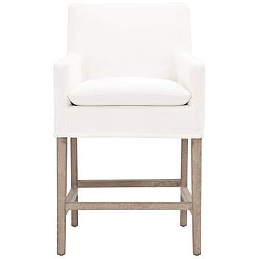 Essentials for Living Drake 27 1/2" Peyton-Pearl Fabric Counter Stool