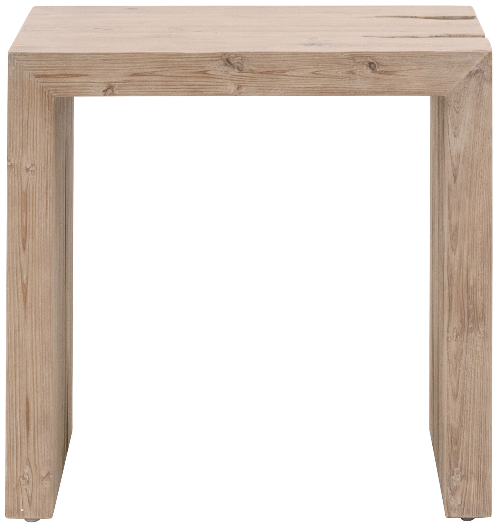 Essentials for Living Reed 24" Wide Smoke Gray Pine Wood End Table