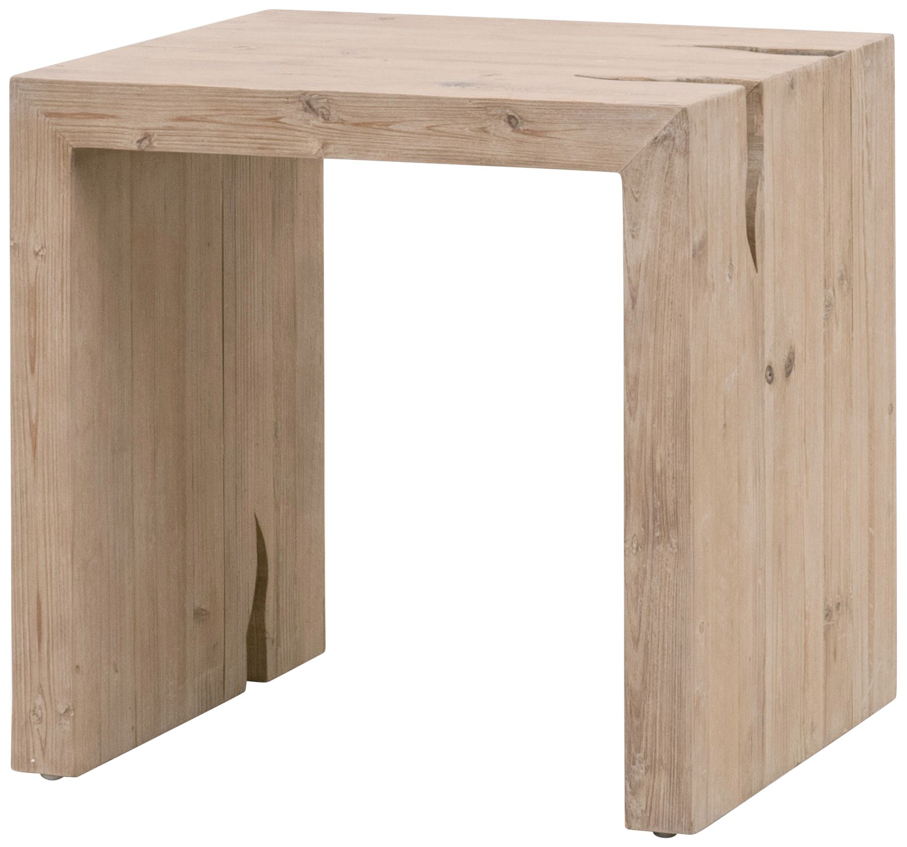 Essentials for Living Reed 24" Wide Smoke Gray Pine Wood End Table