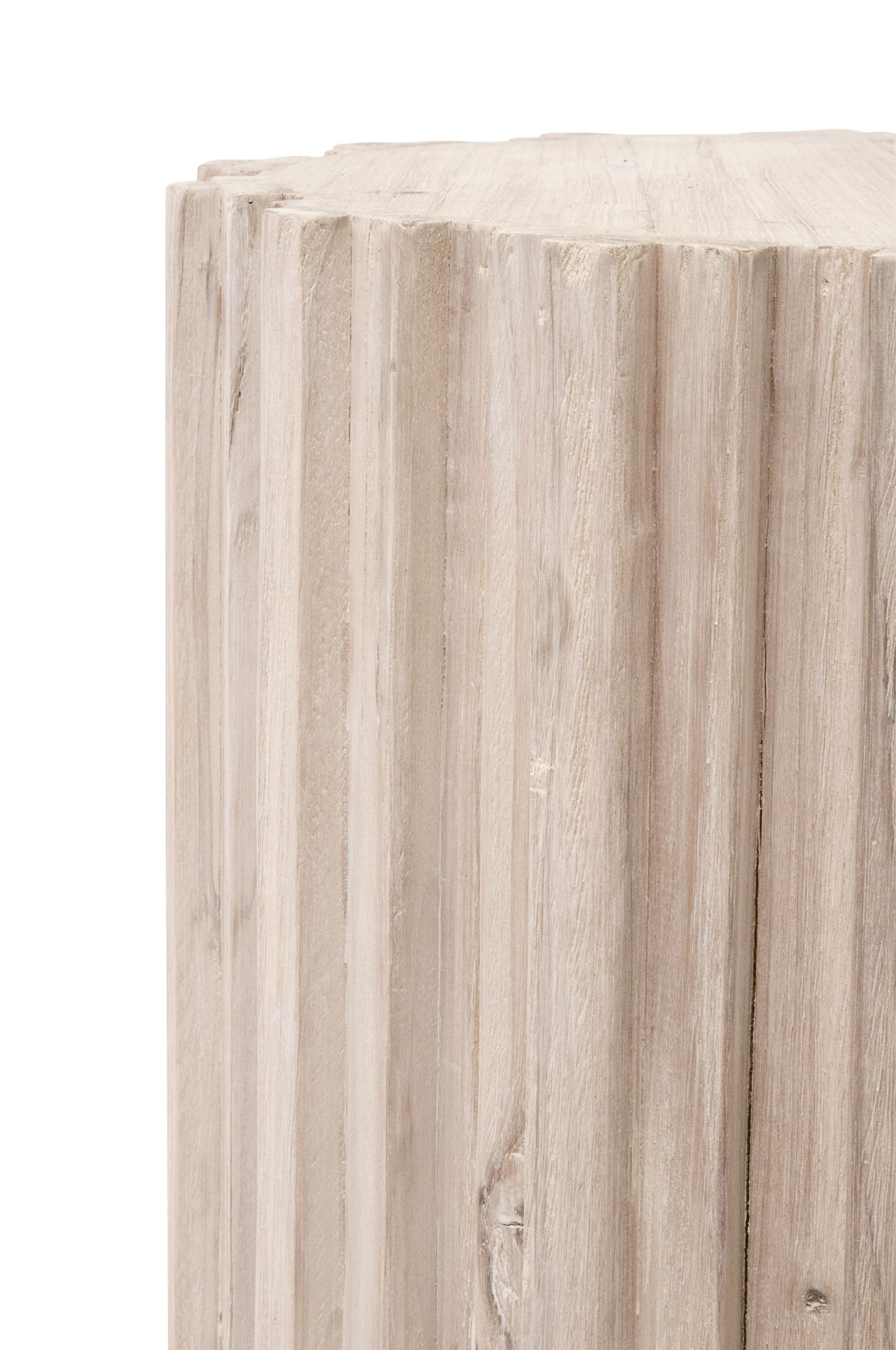 Image 3 Essentials for Living Roma 22" Wide White-Washed Wood Round End Table more views