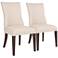 Essentials Lourdes Bisque French Linen Dining Chair Set of 2