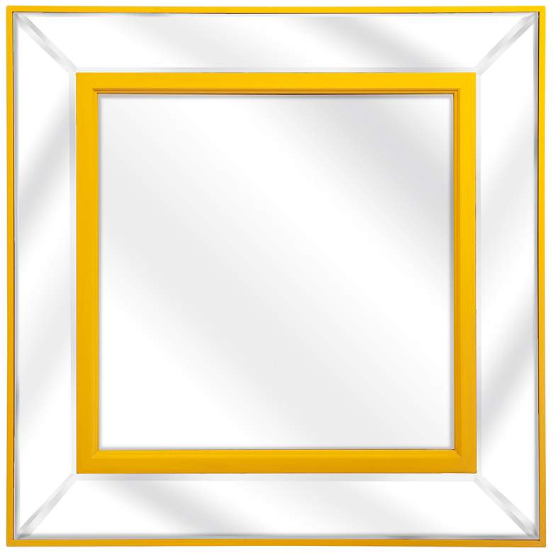 Image 1 Essentials Mellow Yellow 30 inch Square Framed Mirror