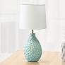 Essentix 14 1/4" High Blue Ceramic Accent Table Desk Lamp