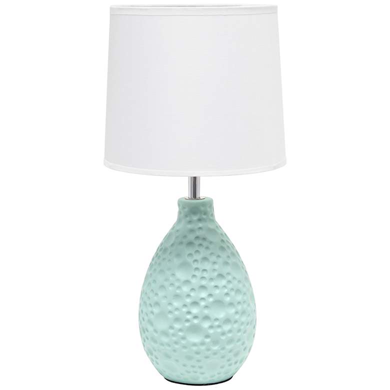 Image 2 Essentix 14 1/4" High Coastal Blue Ceramic Accent Table Lamp