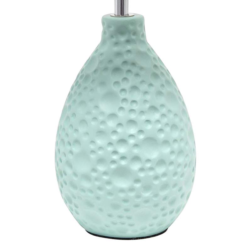 Image 4 Essentix 14 1/4" High Coastal Blue Ceramic Accent Table Lamp more views
