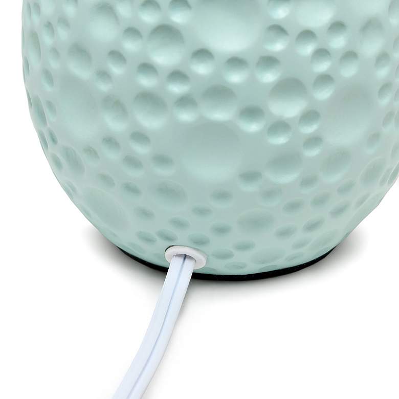 Image 5 Essentix 14 1/4" High Coastal Blue Ceramic Accent Table Lamp more views
