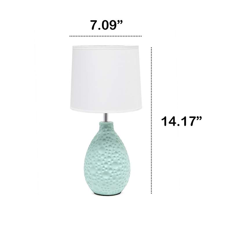 Image 6 Essentix 14 1/4" High Coastal Blue Ceramic Accent Table Lamp more views