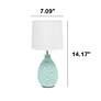 6_Essentix 14 1/4" High Coastal Blue Ceramic Accent Table Lamp more views