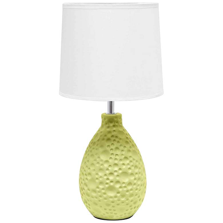 Image 2 Essentix 14 1/4 inch High Green Ceramic Accent Table Desk Lamp