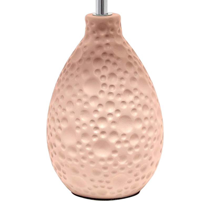 Image 4 Essentix 14 1/4 inch High Pink Ceramic Accent Table Desk Lamp more views