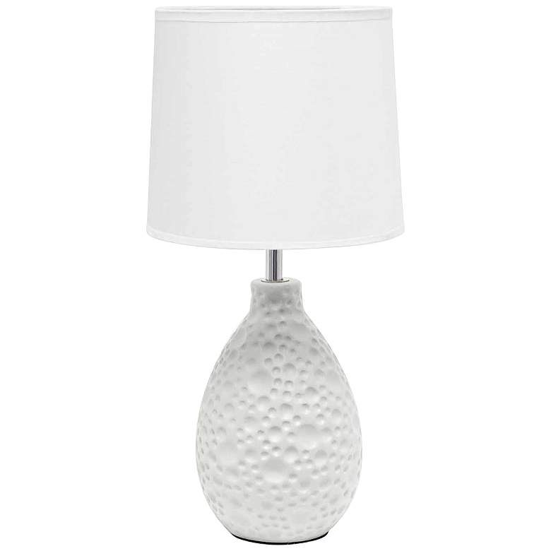 Image 2 Essentix 14 1/4" High White Ceramic Accent Table Desk Lamp