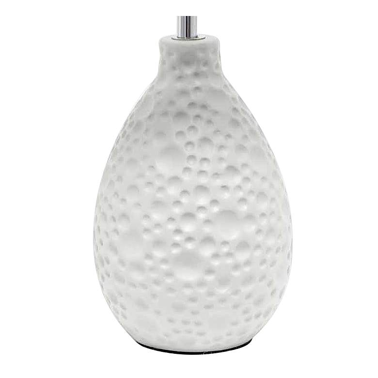 Image 4 Essentix 14 1/4" High White Ceramic Accent Table Desk Lamp more views