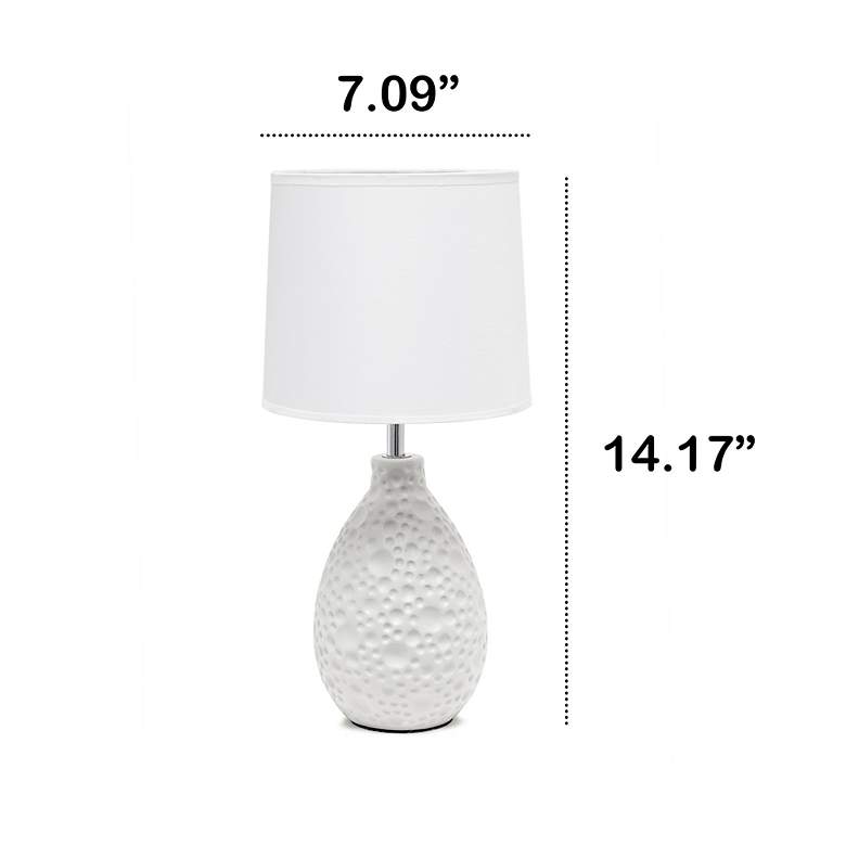 Image 7 Essentix 14 1/4" High White Ceramic Accent Table Desk Lamp more views