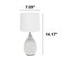 7_Essentix 14 1/4" High White Ceramic Accent Table Desk Lamp more views
