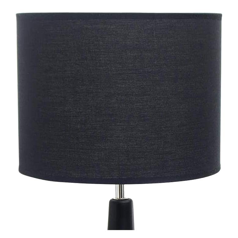 Image 2 Essentix 18 1/2 inch High Black Ceramic Accent Table Desk Lamp more views