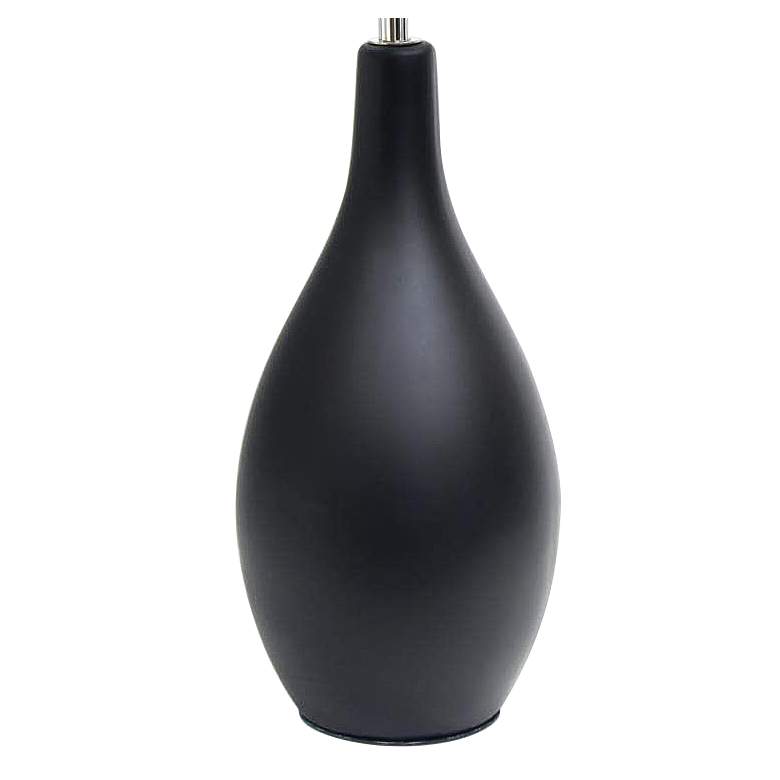 Image 3 Essentix 18 1/2" High Black Ceramic Accent Table Desk Lamp more views