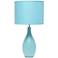 Essentix 18 1/2" High Blue Ceramic Accent Table Desk Lamp