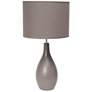 Essentix 18 1/2" High Gray Ceramic Accent Table Desk Lamp