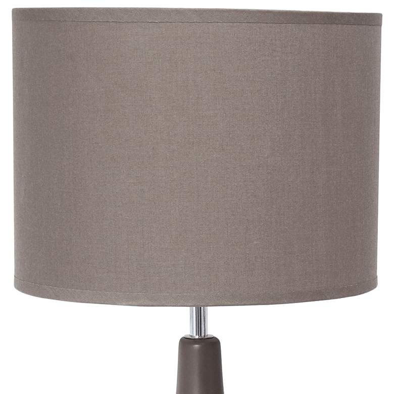 Image 3 Essentix 18 1/2" High Gray Ceramic Accent Table Desk Lamp more views