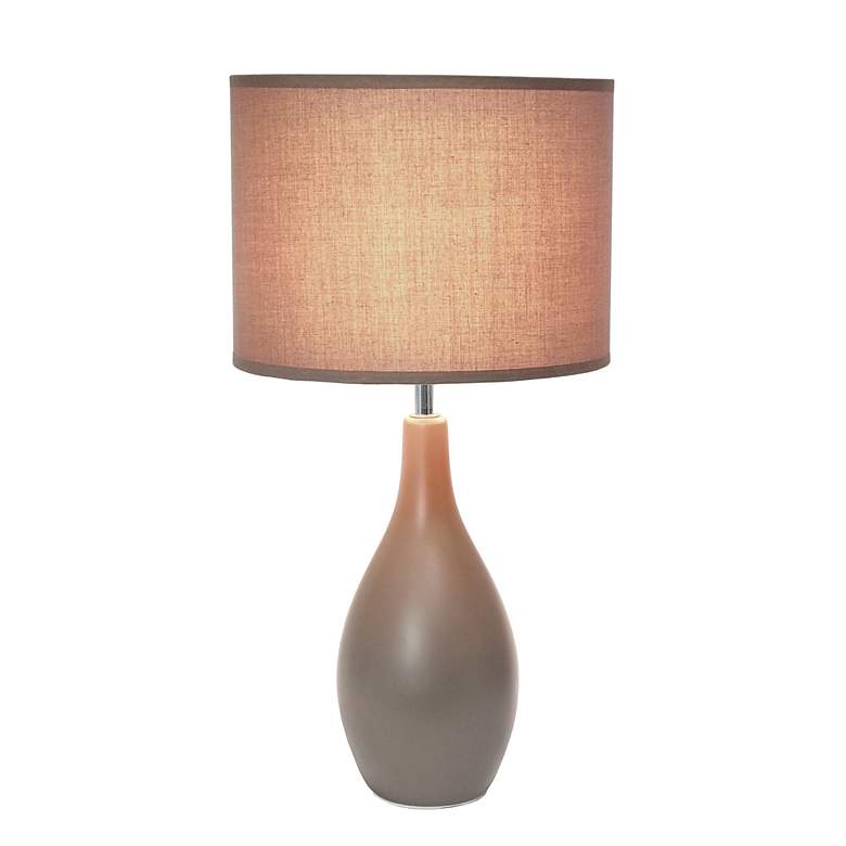 Image 6 Essentix 18 1/2" High Gray Ceramic Accent Table Desk Lamp more views