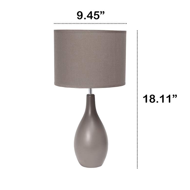 Image 7 Essentix 18 1/2 inch High Gray Ceramic Accent Table Desk Lamp more views