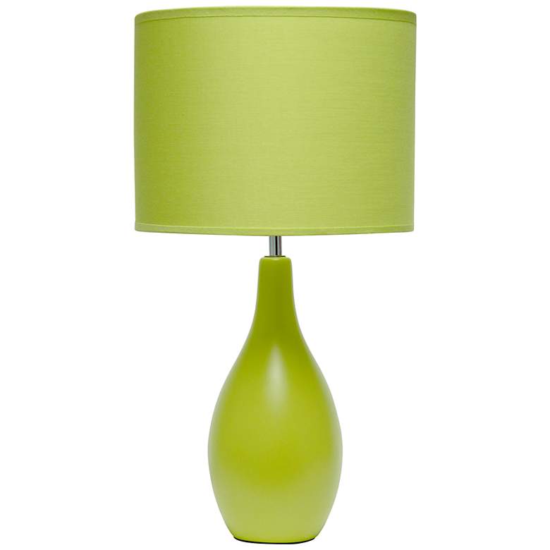Image 2 Essentix 18 1/2 inch High Green Ceramic Accent Table Desk Lamp