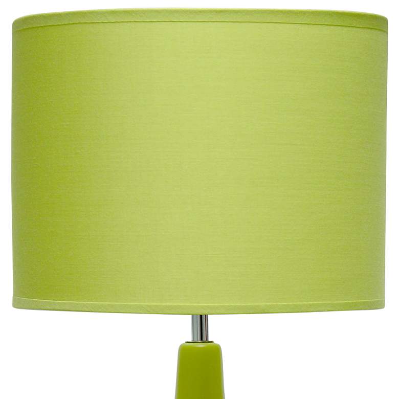 Image 3 Essentix 18 1/2 inch High Green Ceramic Accent Table Desk Lamp more views