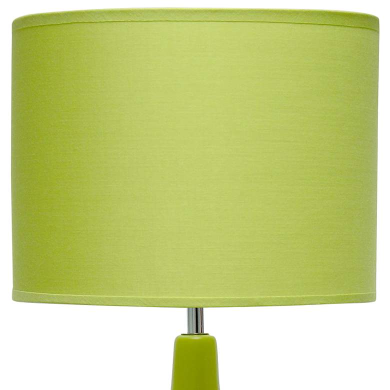 Image 3 Essentix 18 1/2" High Green Ceramic Accent Table Desk Lamp more views