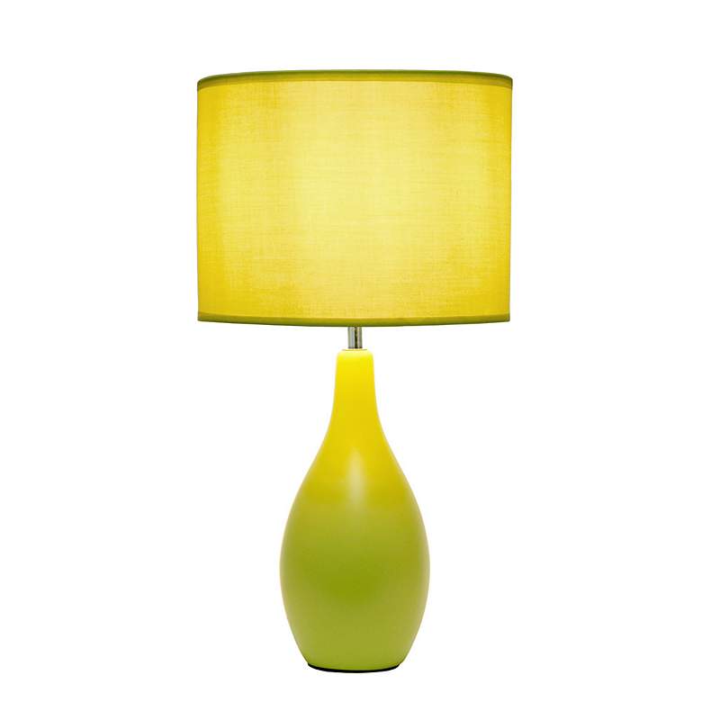 Image 7 Essentix 18 1/2" High Green Ceramic Accent Table Desk Lamp more views