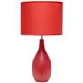Essentix 18 1/2" High Red Ceramic Accent Table Desk Lamp