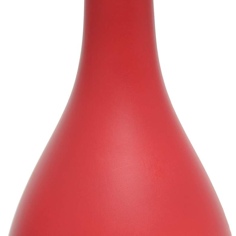 Image 5 Essentix 18 1/2" High Red Ceramic Accent Table Desk Lamp more views