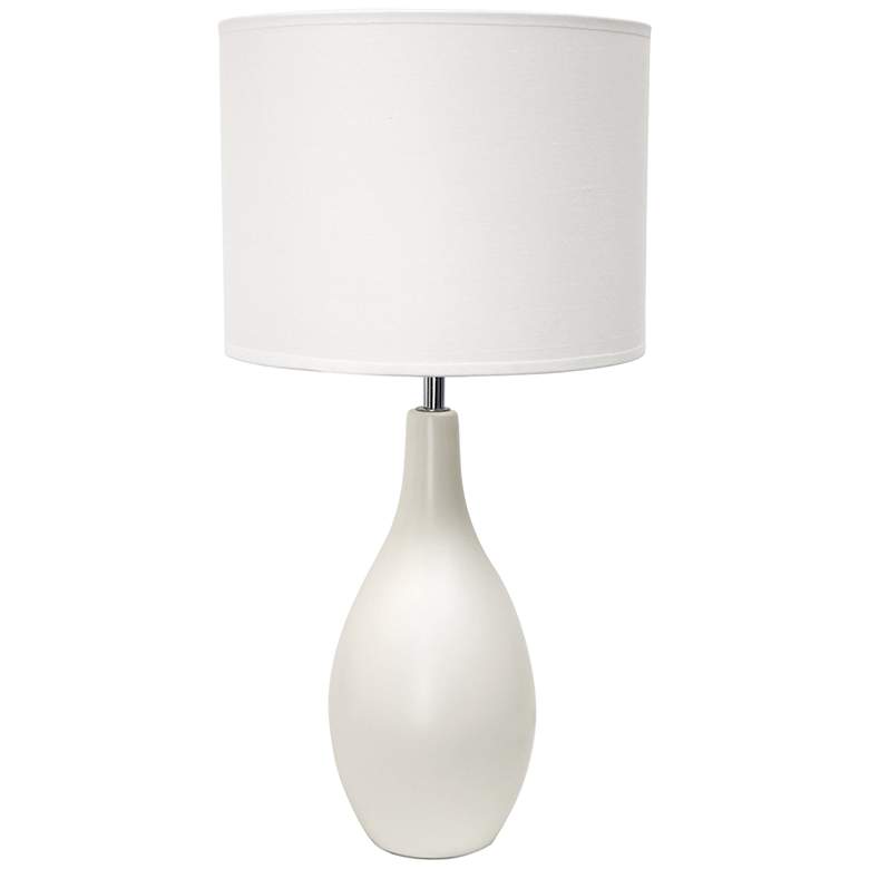 Image 2 Essentix 18 1/2 inchH Off-White Ceramic Accent Table Desk Lamp