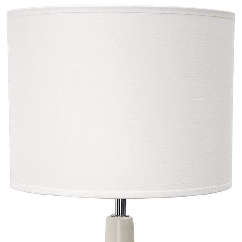 Image 3 Essentix 18 1/2 inchH Off-White Ceramic Accent Table Desk Lamp more views