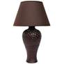 2_Essentix 20" High Brown Imprint Ceramic Accent Lamp