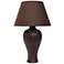 Essentix 20" High Brown Imprint Ceramic Accent Lamp