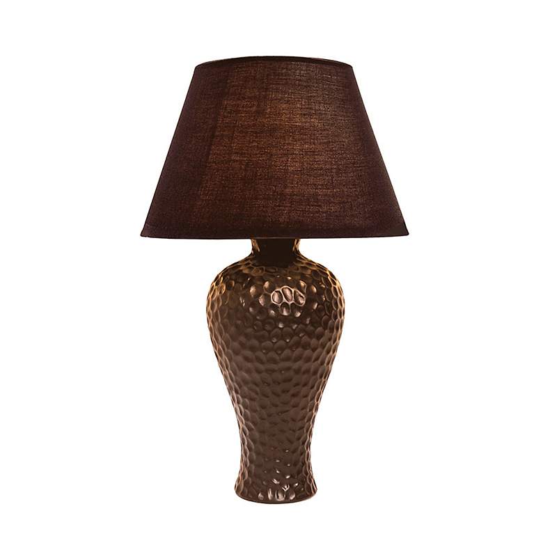 Image 6 Essentix 20" High Brown Imprint Ceramic Accent Lamp more views