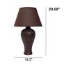 7_Essentix 20" High Brown Imprint Ceramic Accent Lamp more views