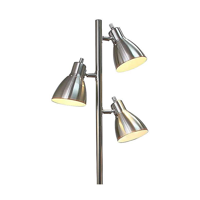 Image 3 Essentix 64" High Brushed Nickel Adjustable 3-Light Tree Floor Lamp more views