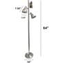7_Essentix 64" High Brushed Nickel Adjustable 3-Light Tree Floor Lamp more views