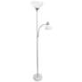 Essentix 72 1/2" High Silver 2-Light Torchiere Floor Lamp