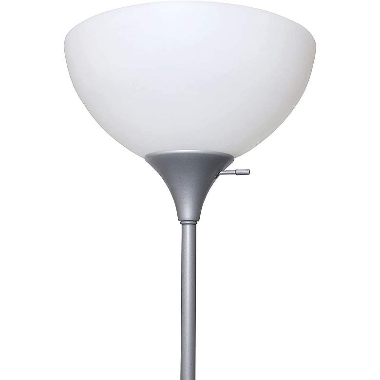 Image 3 Essentix 72 1/2" High Silver 2-Light Torchiere Floor Lamp more views