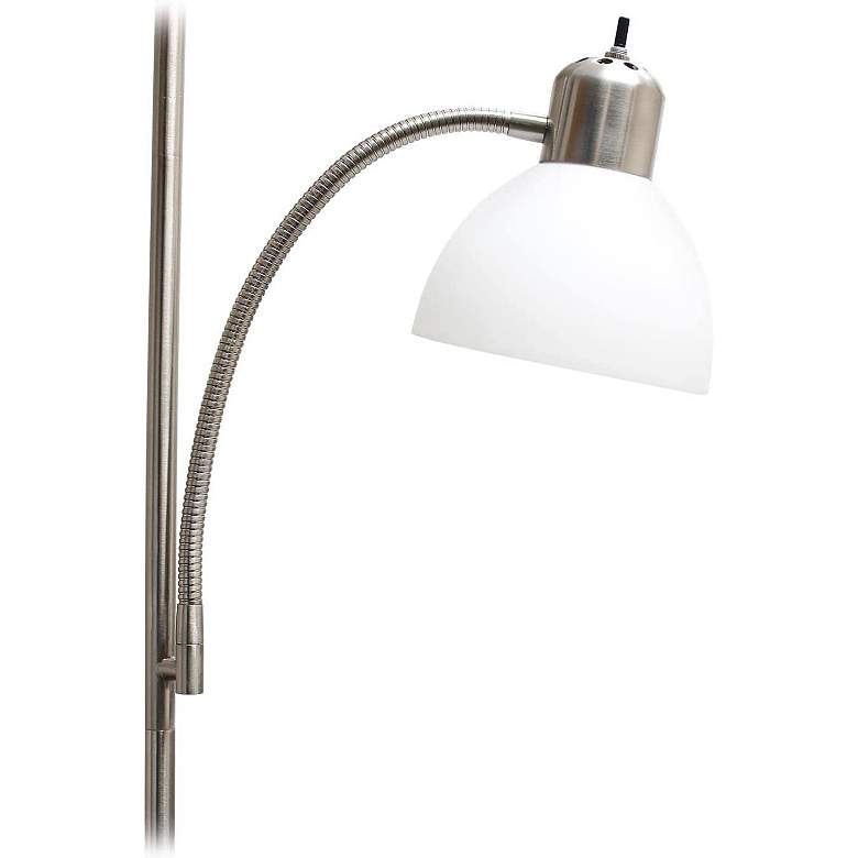 Image 6 Essentix 74 1/2 inch High Brushed Nickel 2-Light Torchiere Floor Lamp more views