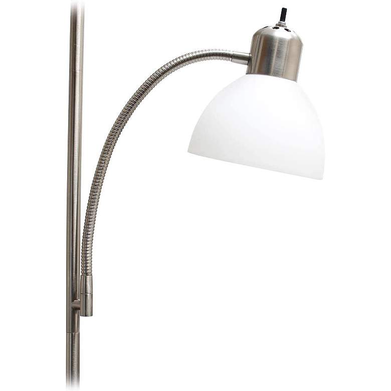 Image 6 Essentix 74 1/2" High Brushed Nickel 2-Light Torchiere Floor Lamp more views