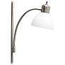 6_Essentix 74 1/2" High Brushed Nickel 2-Light Torchiere Floor Lamp more views
