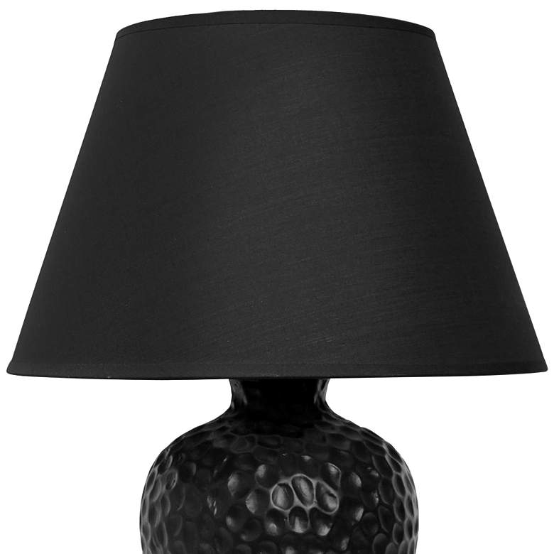 Image 3 Essentix Black Imprint Ceramic Accent Table Desk Lamp more views