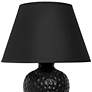 Essentix Black Imprint Ceramic Accent Table Desk Lamp