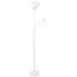 Essentix White 2-Light Torchiere Floor Lamp