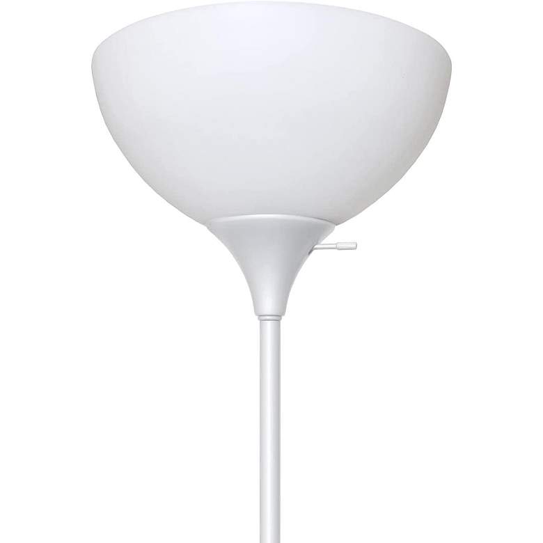 Image 3 Essentix White 2-Light Torchiere Floor Lamp more views
