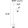 7_Essentix White 2-Light Torchiere Floor Lamp more views
